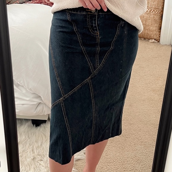 Bisou Bisou Dresses & Skirts - Bisou Bisou || Midi jean skirt